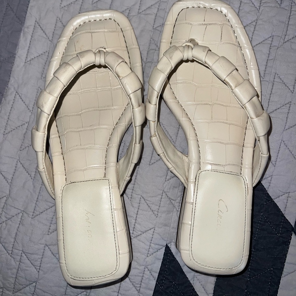 Sam Edelman White and Tan sandal
